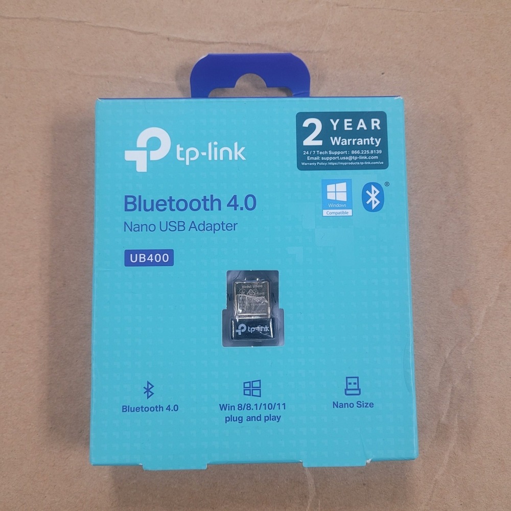 TP-Link USB Bluetooth Adapter for PC(UB400), 4.0 Bluetooth Dongle Receiver Suppo